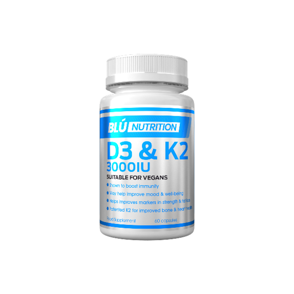 Vitamin D3 & K2 (Vegan Friendly) 3000iu - 60 caps